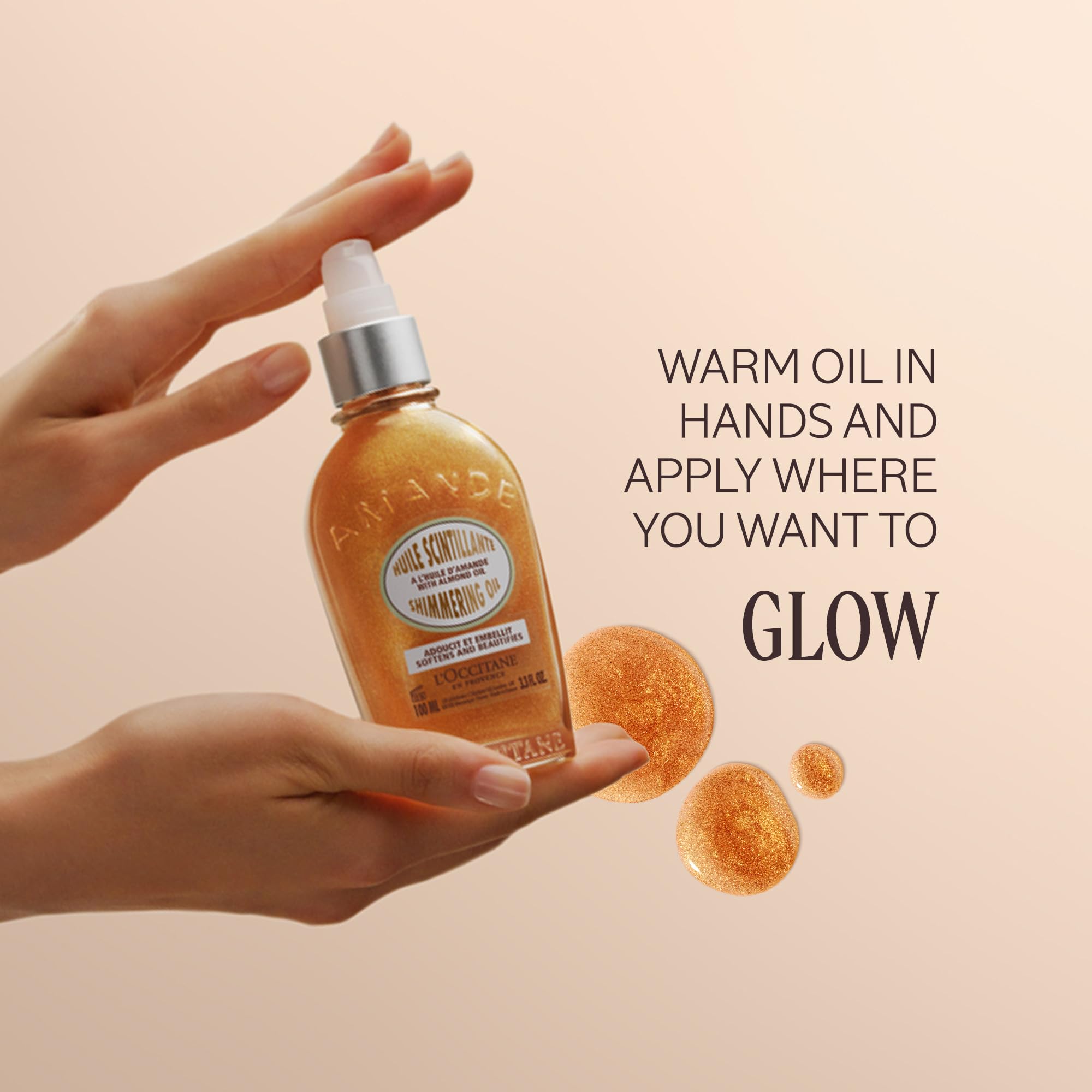 L'OCCITANE Almond Shimmering Body Oil: Instant Golden Glow 3.3 fl oz - Image 3