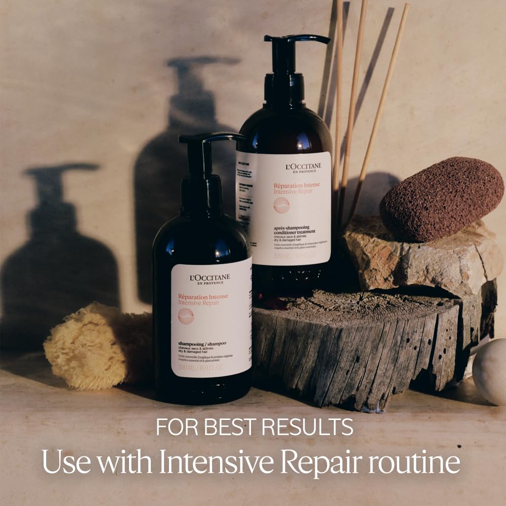 L'Occitane Intensive Repair Shampoo: Silicone-Free Shampoo, Help Revitalize Dry, Damaged, Color-Treated Hair, Vegan, Refill Available - Image 5